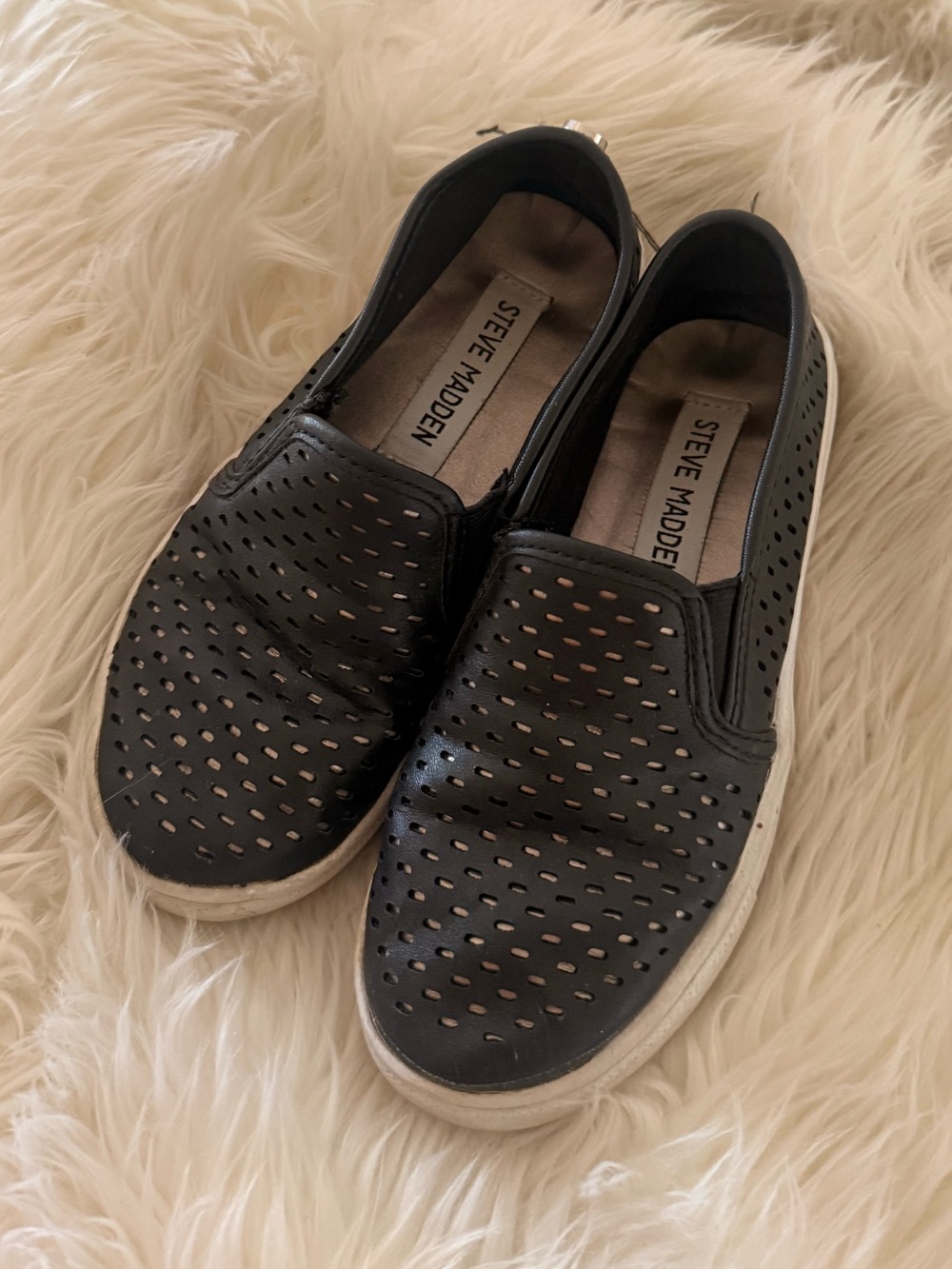 Steve Madden Black Slip-On Sneakers